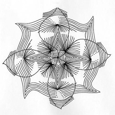 Cheryl Malone, drawings, ink on paper